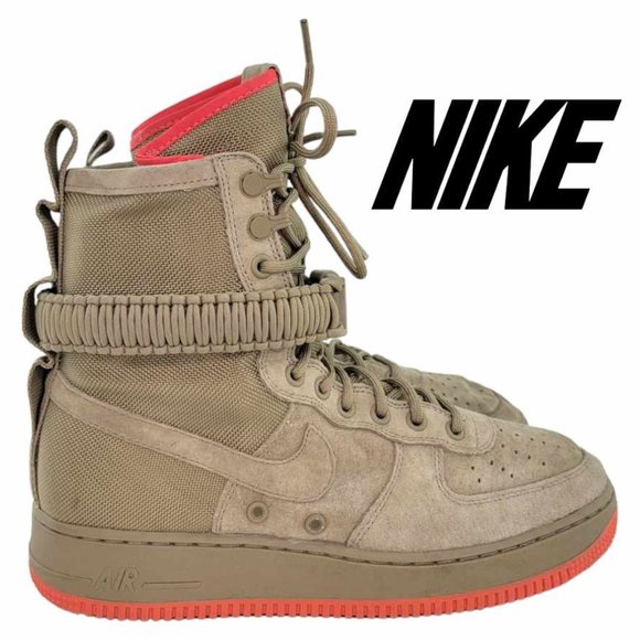 Nike Other - Nike Sf Af1 Khaki Khaki-Rush Coral Men's 9